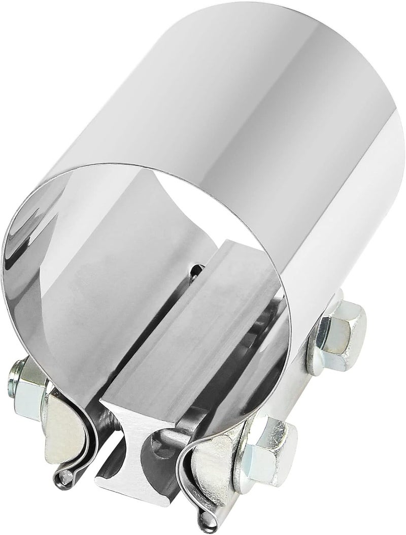 DOCAS 2.5 Inch 2 1/2 Butt Joint Exhaust Band Clamp Sleeve Stainless Steel 1pc - Image 3